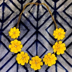Chunky floral statement necklace